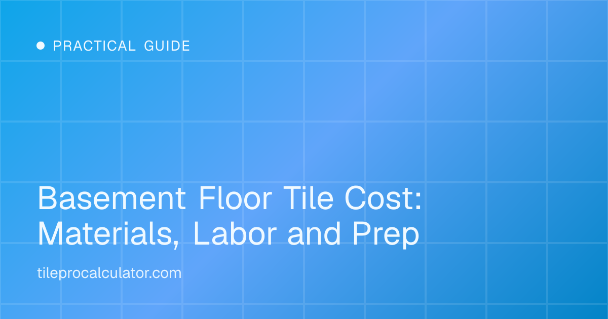 Illustration: Basement Floor Tile Cost: Materials, Labor and Prep