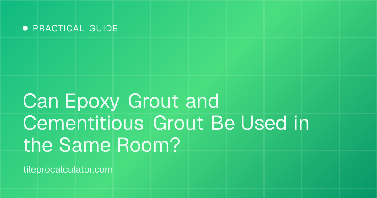 Illustration: Can Epoxy Grout and Cementitious Grout Be Used in the Same Room?