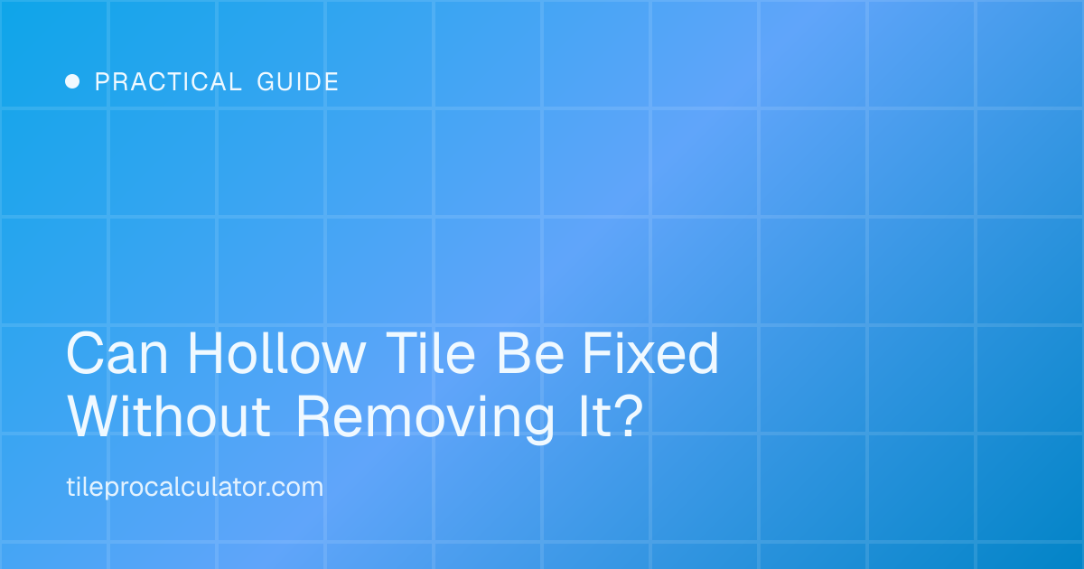 Illustration: Can Hollow Tile Be Fixed Without Removing It?