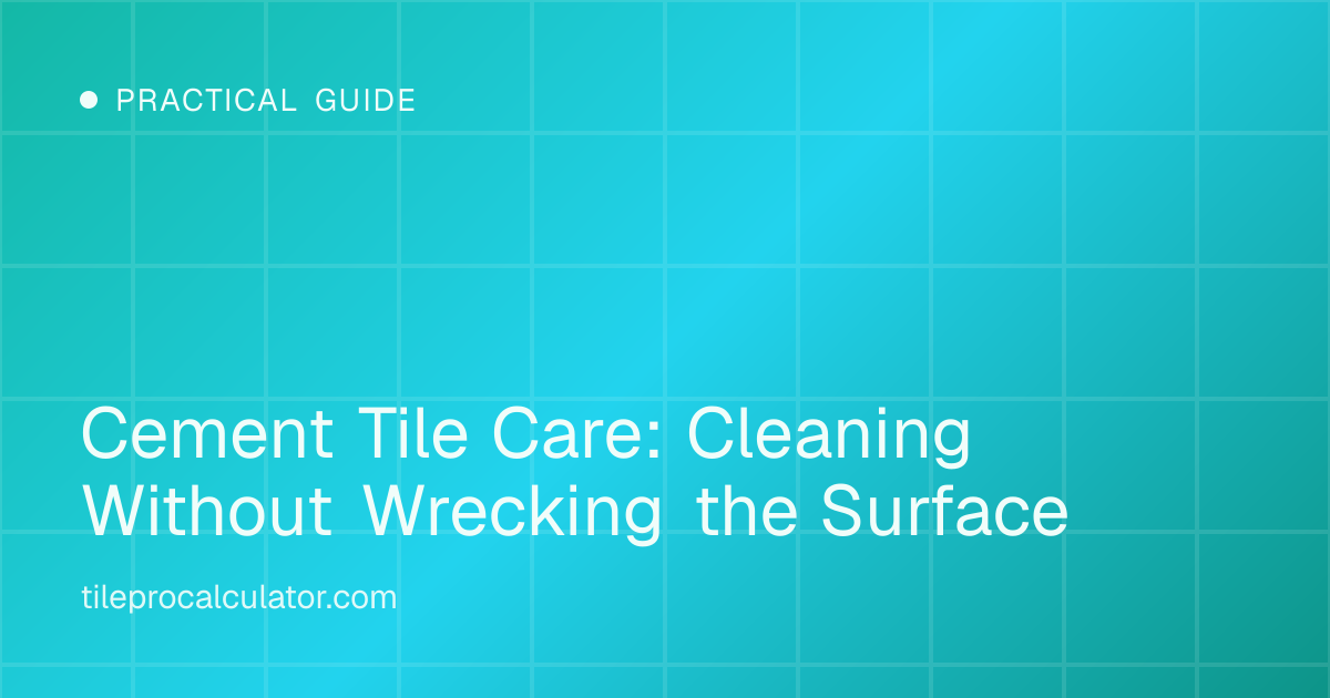 Illustration: Cement Tile Care: Cleaning Without Wrecking the Surface