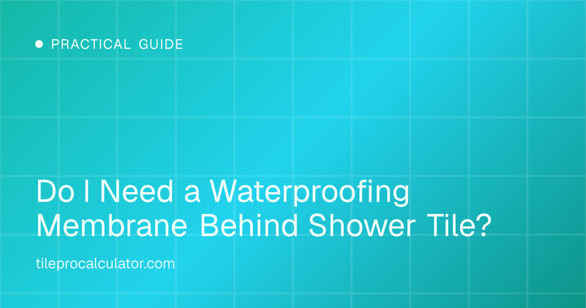 Illustration: Do I Need a Waterproofing Membrane Behind Shower Tile?