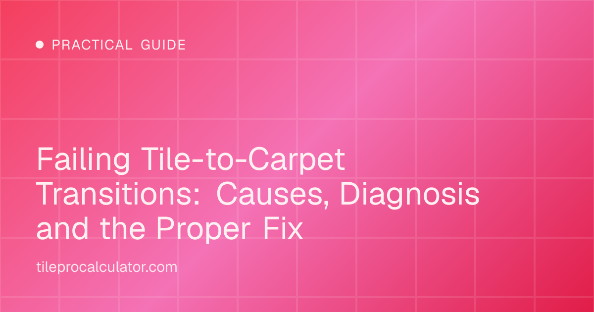 Illustration: Failing Tile-to-Carpet Transitions: Causes, Diagnosis and the Proper Fix