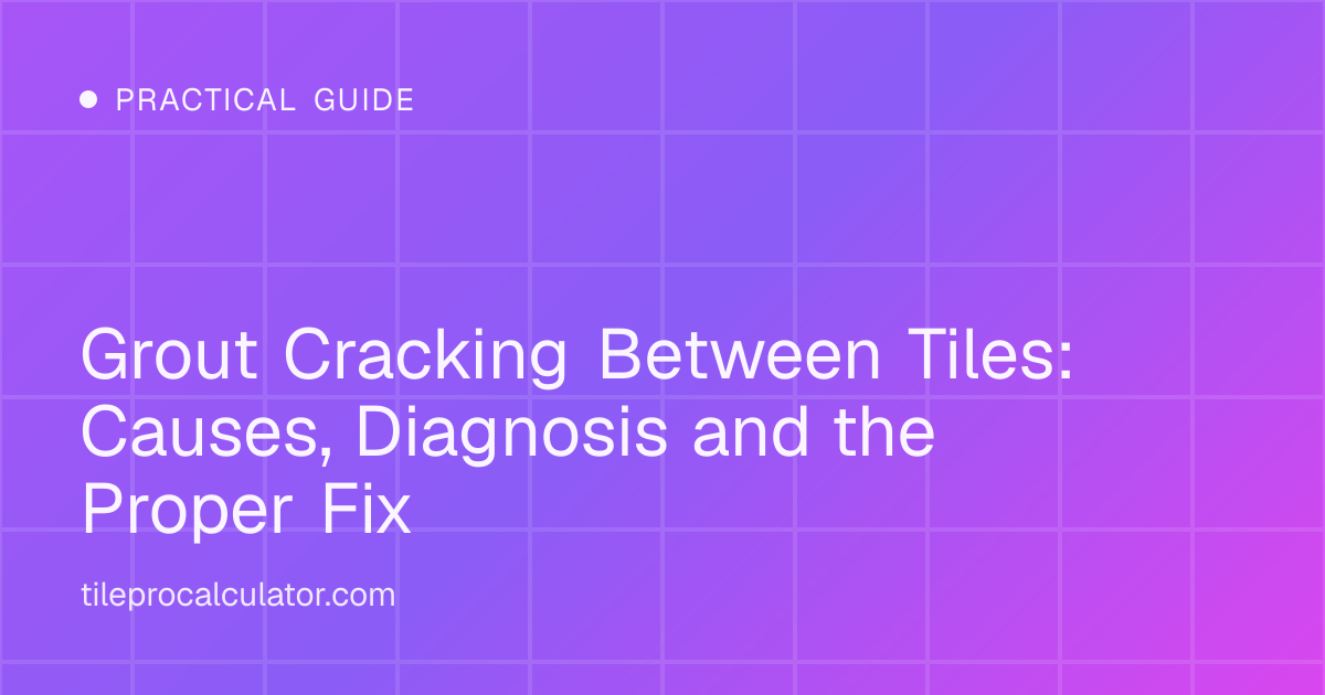 Illustration: Grout Cracking Between Tiles: Causes, Diagnosis and the Proper Fix