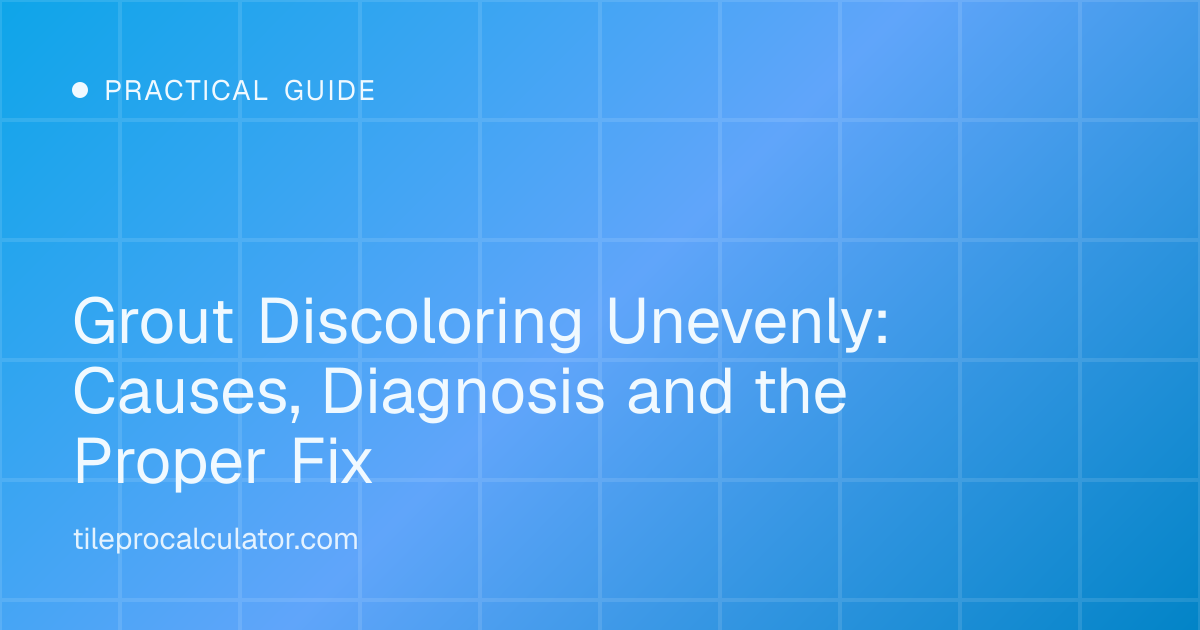 Illustration: Grout Discoloring Unevenly: Causes, Diagnosis and the Proper Fix