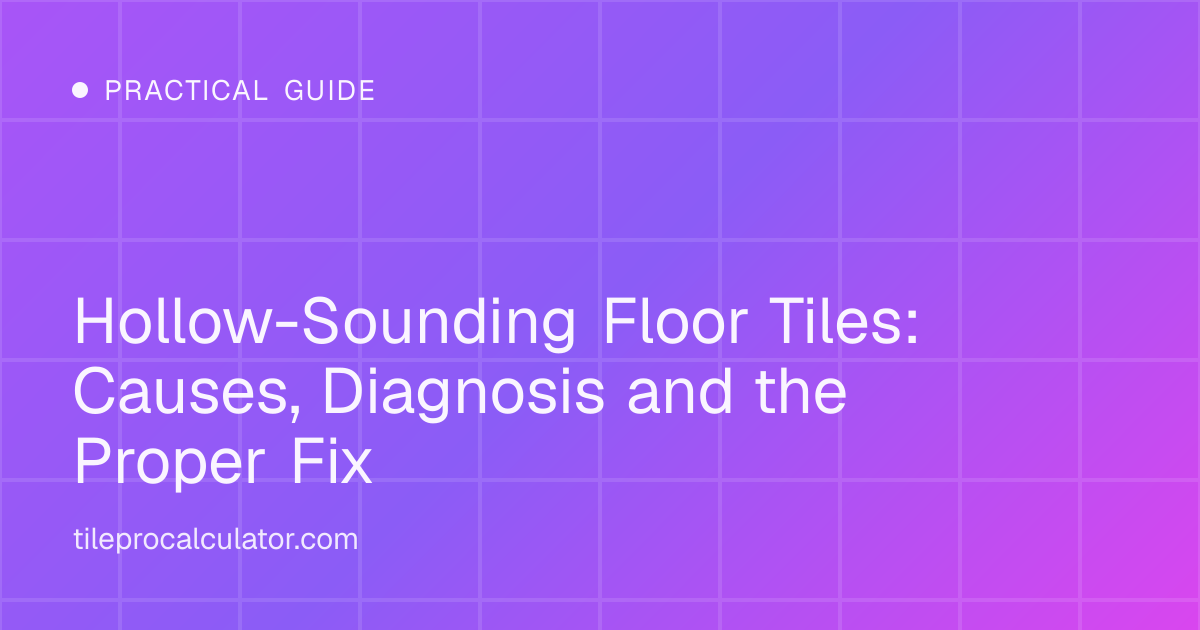 Illustration: Hollow-Sounding Floor Tiles: Causes, Diagnosis and the Proper Fix