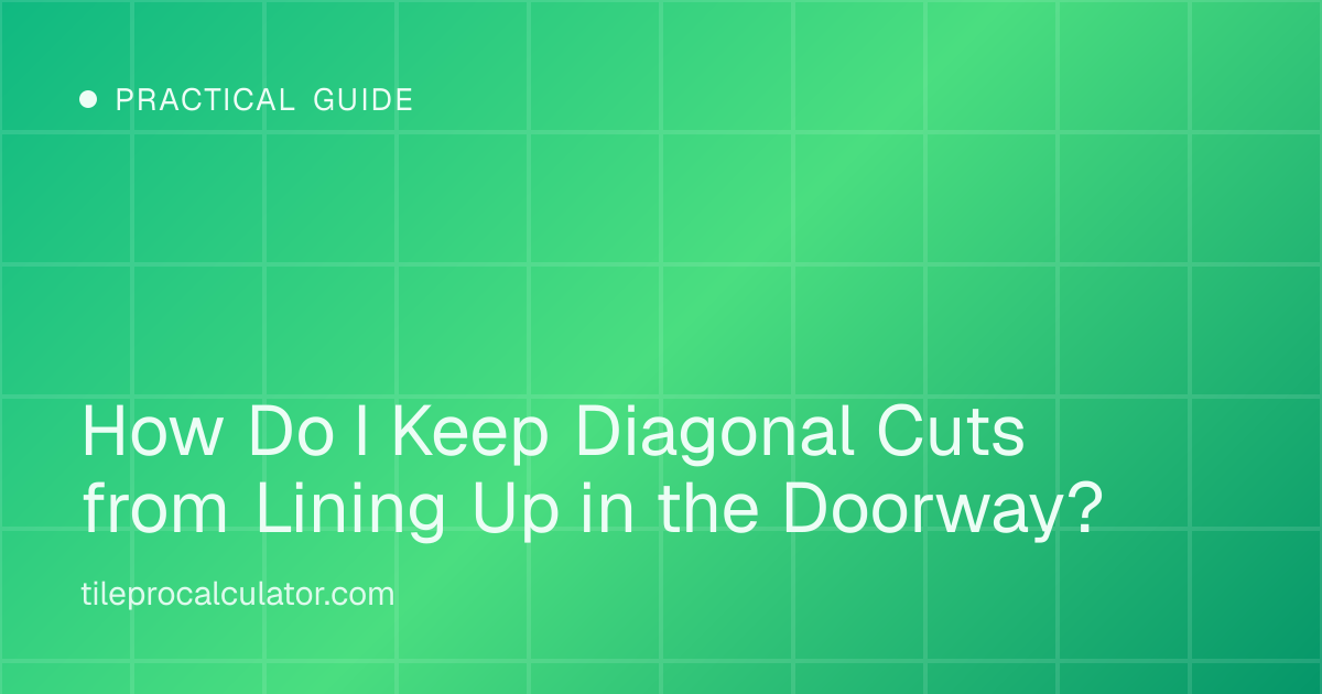 Illustration: How Do I Keep Diagonal Cuts from Lining Up in the Doorway?