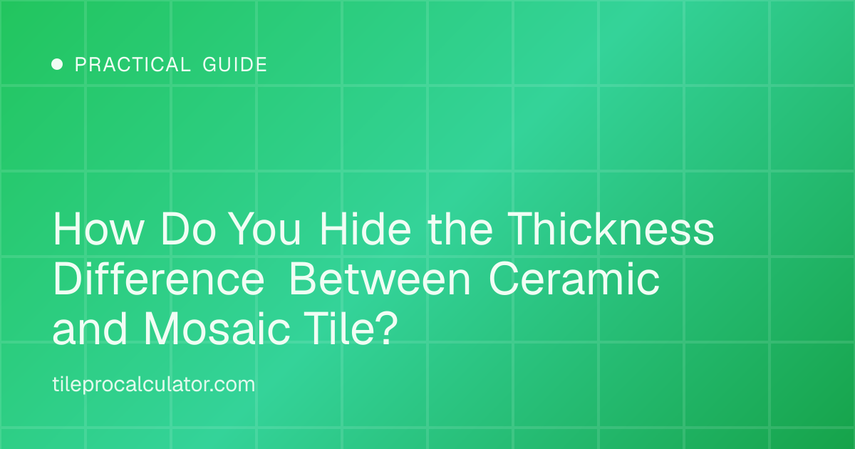 Illustration: How Do You Hide the Thickness Difference Between Ceramic and Mosaic Tile?