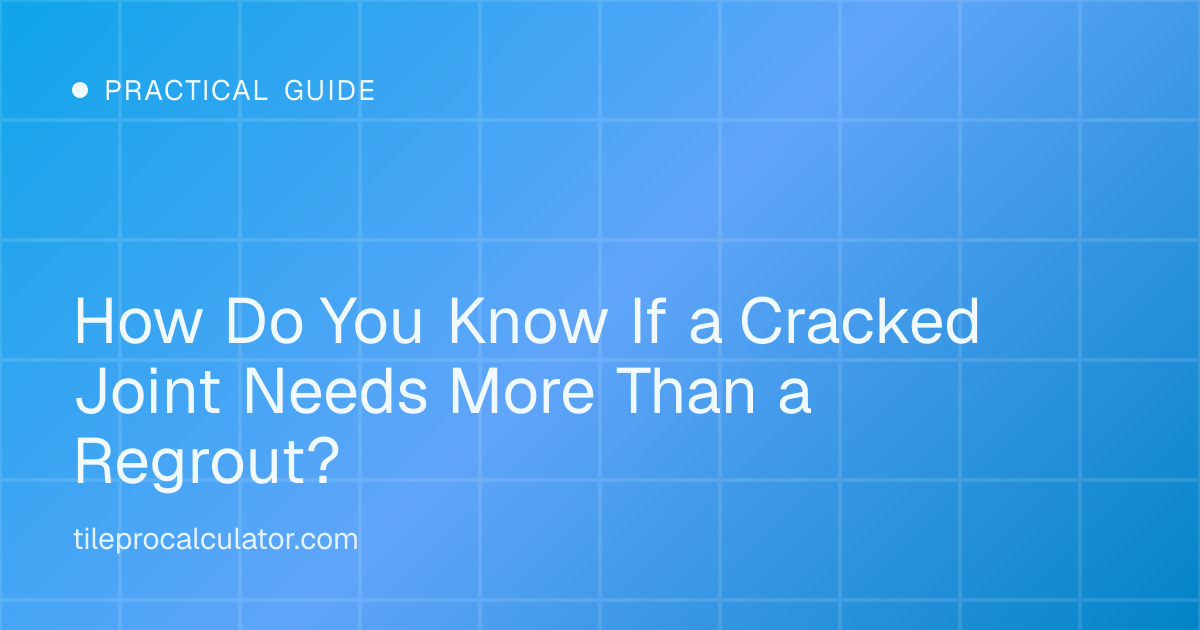 Illustration: How Do You Know If a Cracked Joint Needs More Than a Regrout?