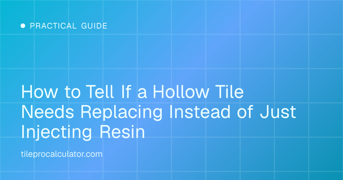 Illustration: How to Tell If a Hollow Tile Needs Replacing Instead of Just Injecting Resin