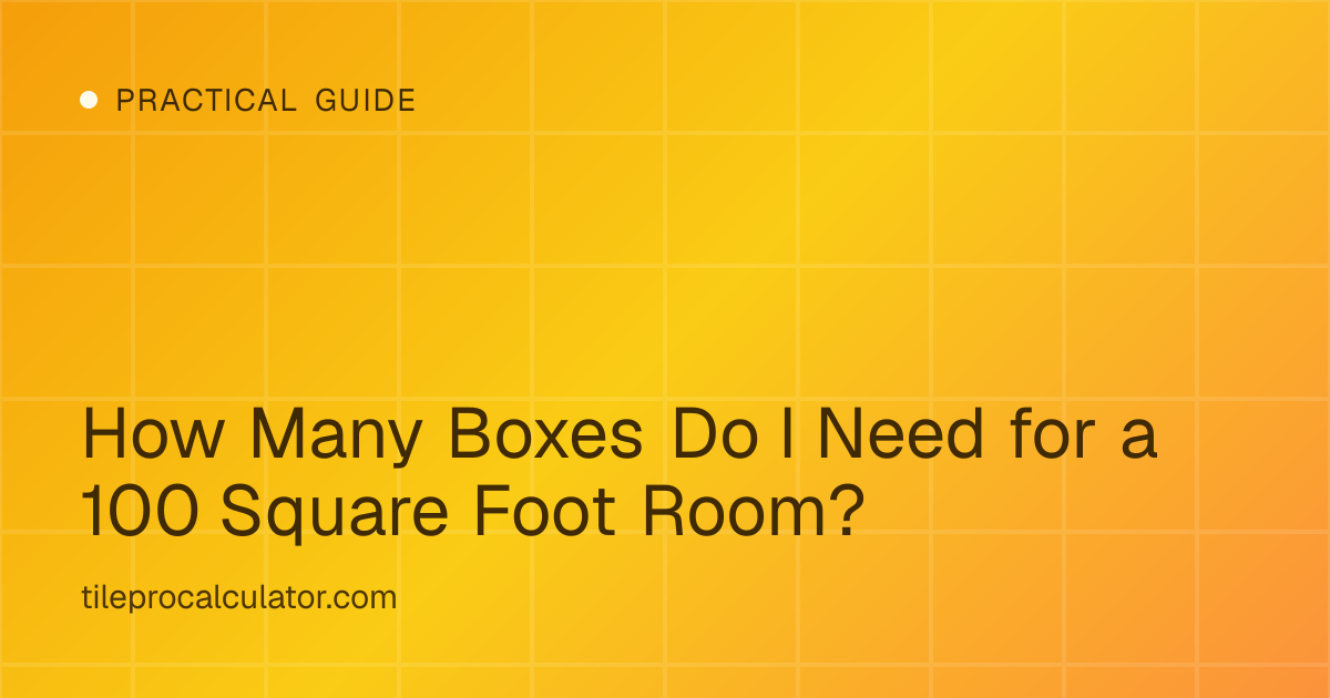 Illustration: How Many Boxes Do I Need for a 100 Square Foot Room?
