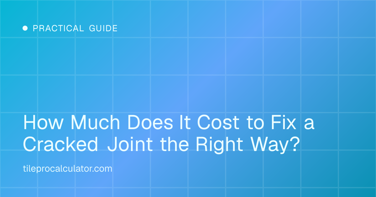 Illustration: How Much Does It Cost to Fix a Cracked Joint the Right Way?