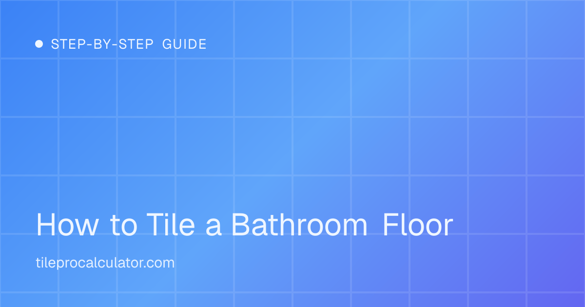 Illustration: How to Tile a Bathroom Floor