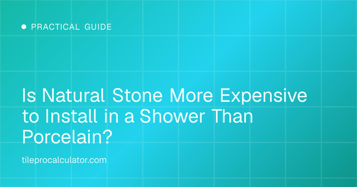 Illustration: Is Natural Stone More Expensive to Install in a Shower Than Porcelain?
