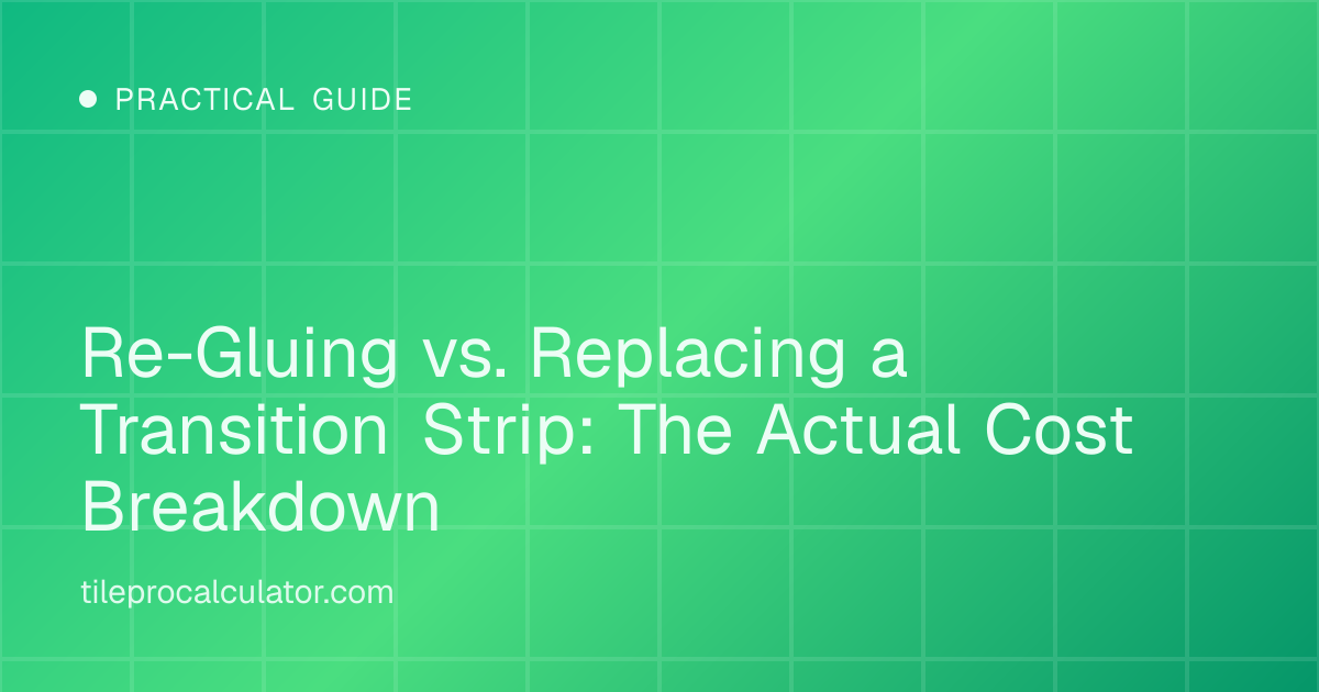 Illustration: Re-Gluing vs. Replacing a Transition Strip: The Actual Cost Breakdown