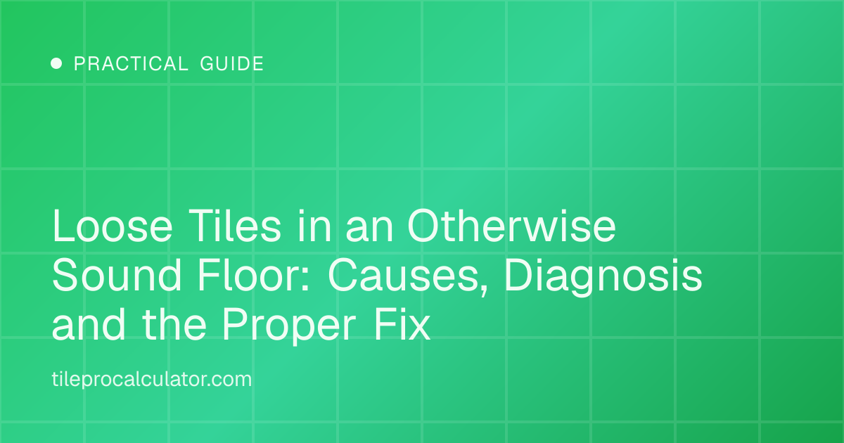 Illustration: Loose Tiles in an Otherwise Sound Floor: Causes, Diagnosis and the Proper Fix