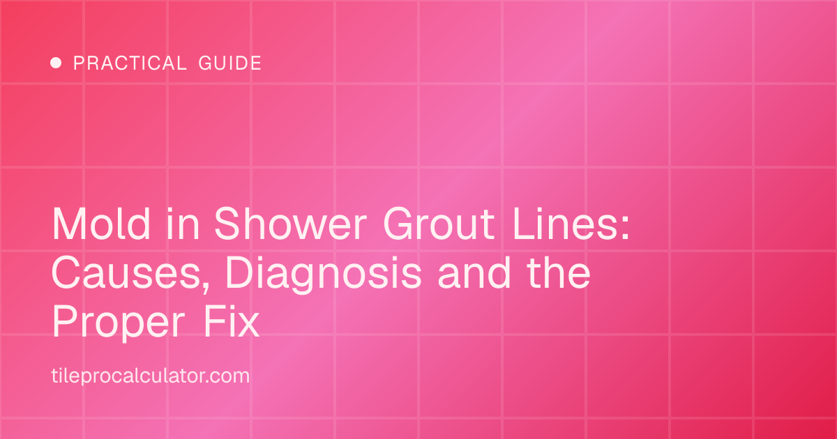 Illustration: Mold in Shower Grout Lines: Causes, Diagnosis and the Proper Fix