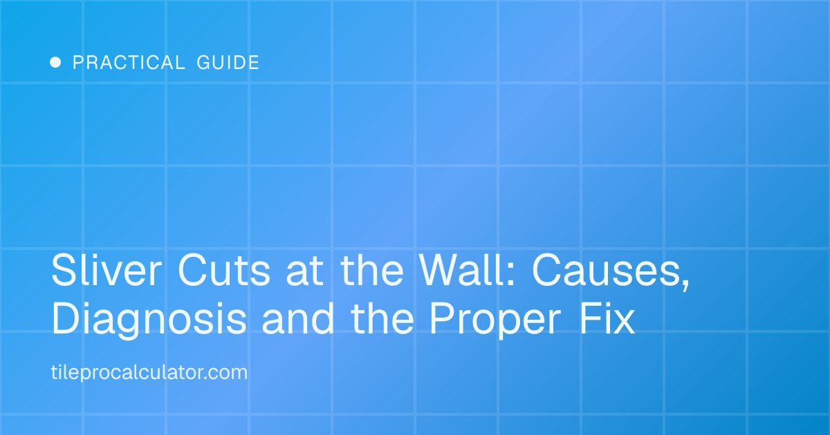 Illustration: Sliver Cuts at the Wall: Causes, Diagnosis and the Proper Fix