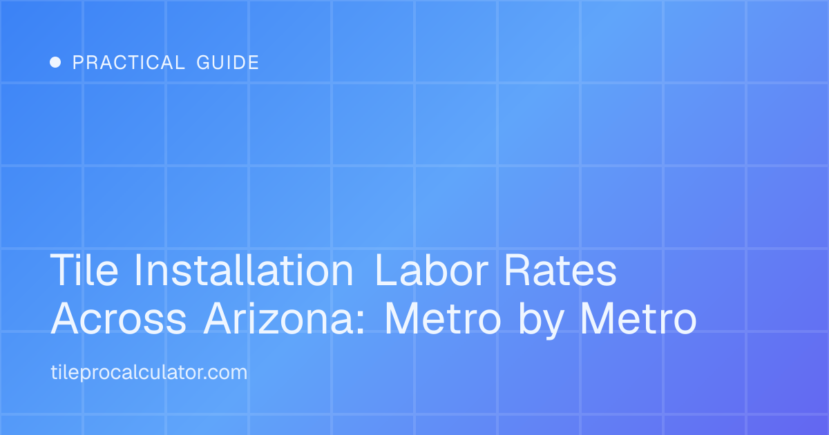 Illustration: Tile Installation Labor Rates Across Arizona: Metro by Metro