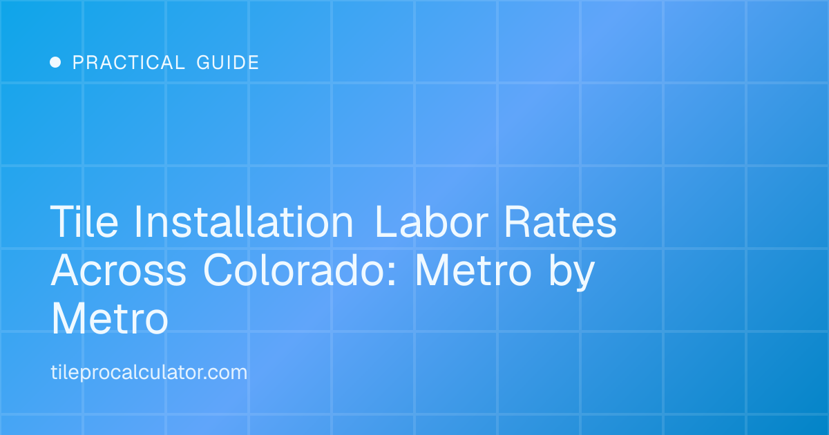 Illustration: Tile Installation Labor Rates Across Colorado: Metro by Metro