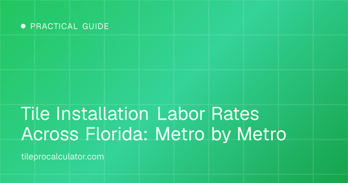 Illustration: Tile Installation Labor Rates Across Florida: Metro by Metro
