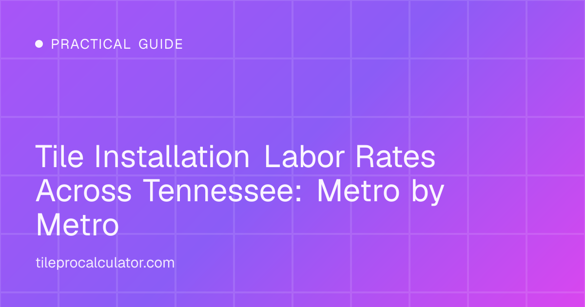 Illustration: Tile Installation Labor Rates Across Tennessee: Metro by Metro