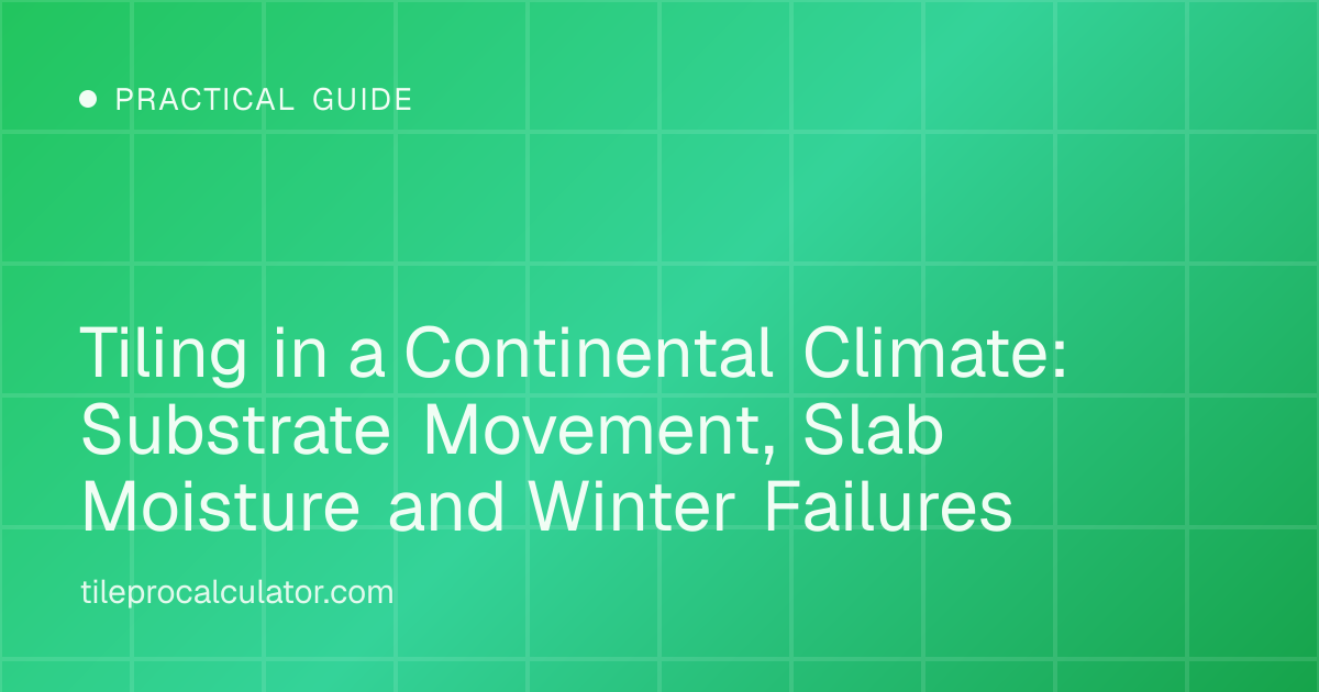 Illustration: Tiling in a Continental Climate: Substrate Movement, Slab Moisture and Winter Failures