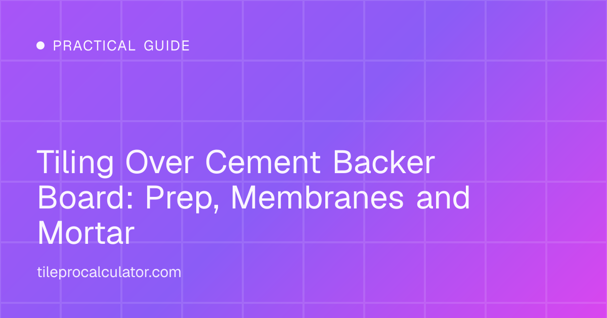 Illustration: Tiling Over Cement Backer Board: Prep, Membranes and Mortar
