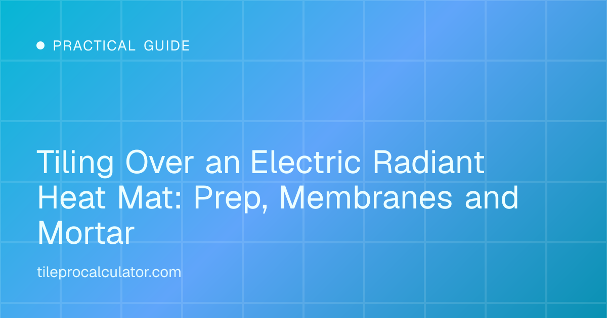 Illustration: Tiling Over an Electric Radiant Heat Mat: Prep, Membranes and Mortar