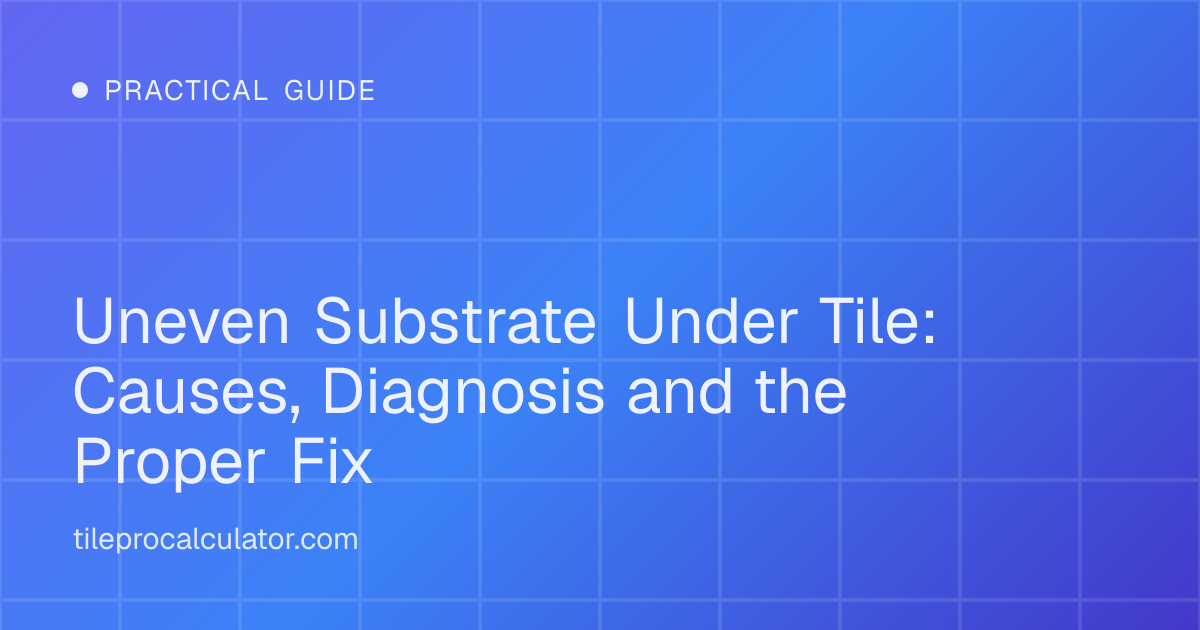 Illustration: Uneven Substrate Under Tile: Causes, Diagnosis and the Proper Fix