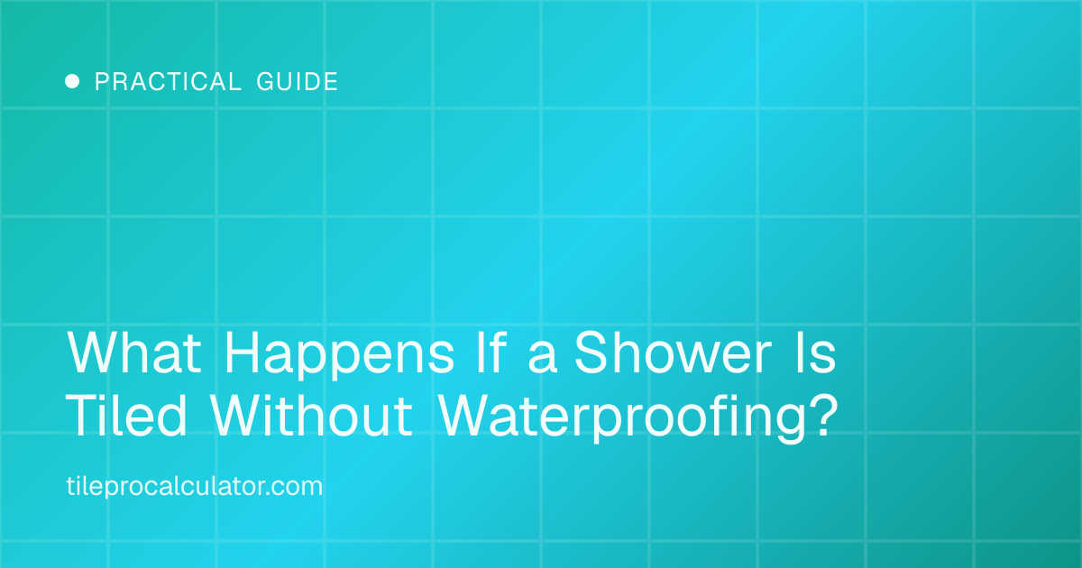 Illustration: What Happens If a Shower Is Tiled Without Waterproofing?