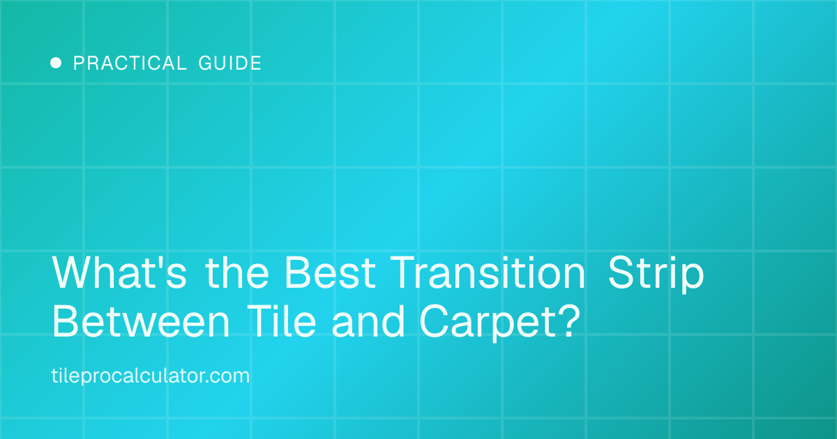 Illustration: What's the Best Transition Strip Between Tile and Carpet?