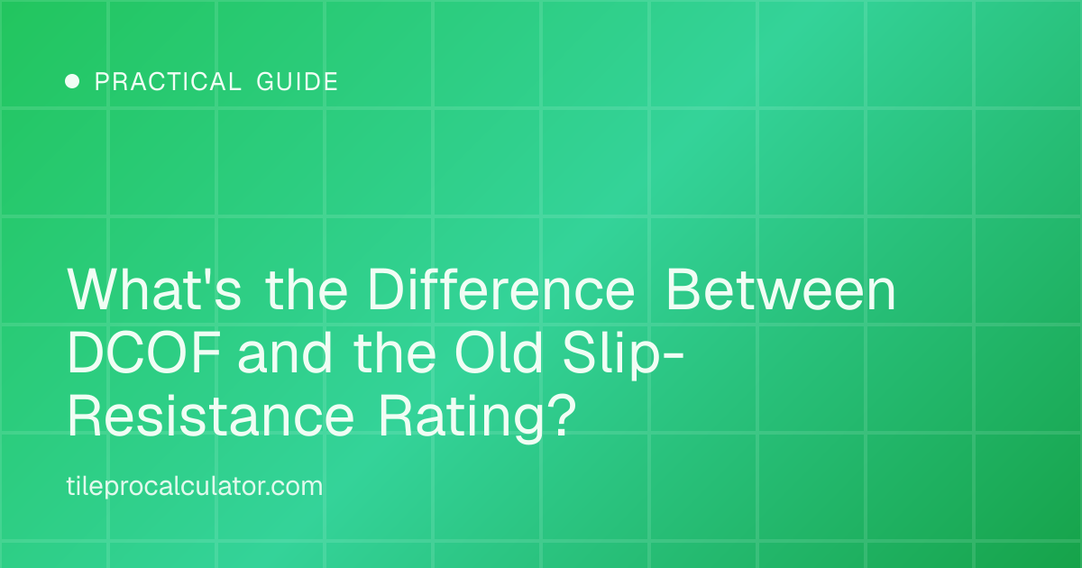 Illustration: What's the Difference Between DCOF and the Old Slip-Resistance Rating?