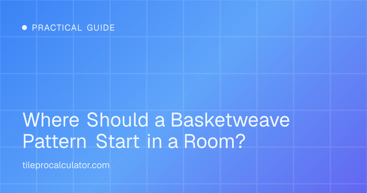 Illustration: Where Should a Basketweave Pattern Start in a Room?