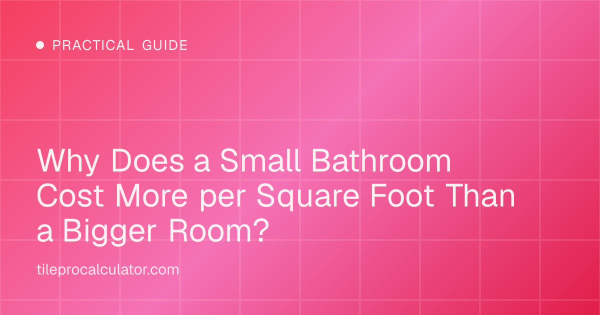 Illustration: Why Does a Small Bathroom Cost More per Square Foot Than a Bigger Room?