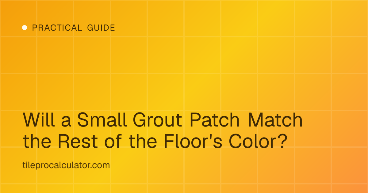 Illustration: Will a Small Grout Patch Match the Rest of the Floor's Color?
