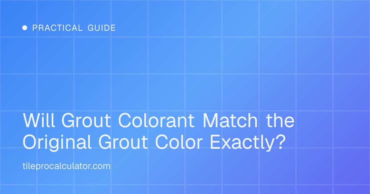 Illustration: Will Grout Colorant Match the Original Grout Color Exactly?